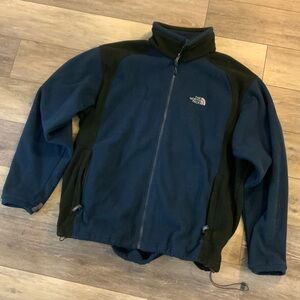 The North Face Black and Blue Fleece Jacket. Size XL